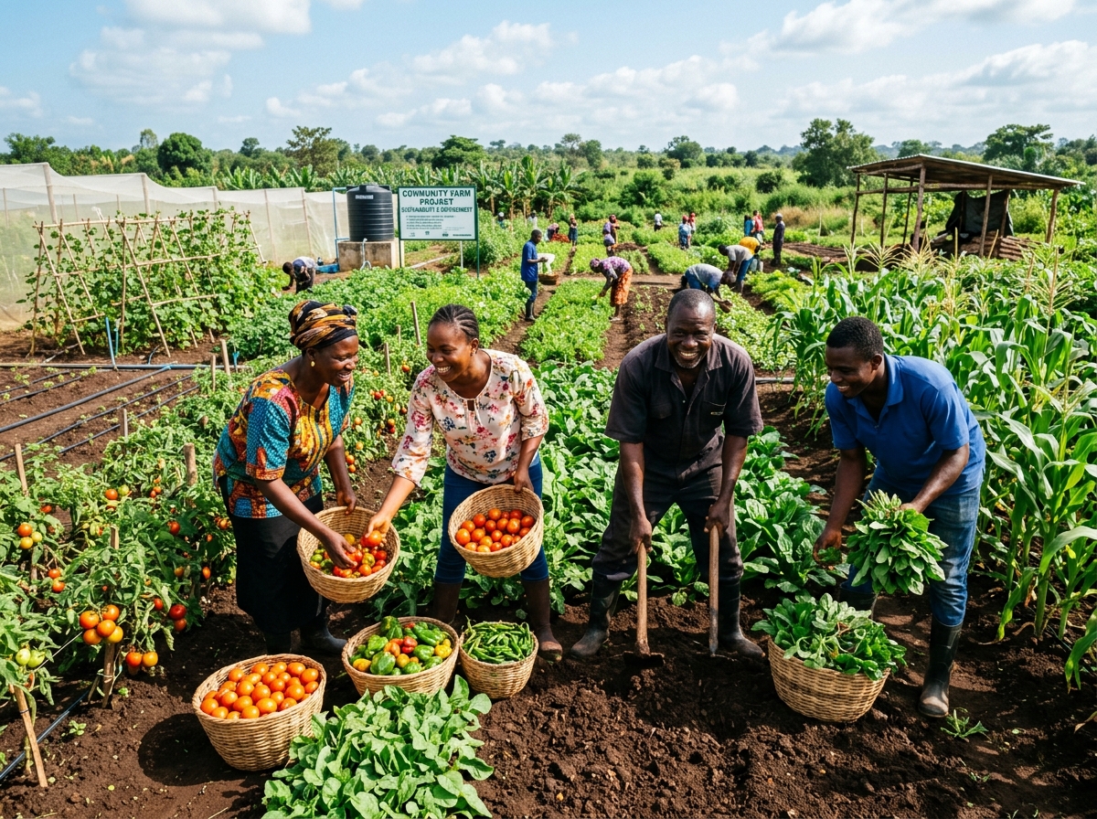 Mechanized farming and community food banks by CCDF